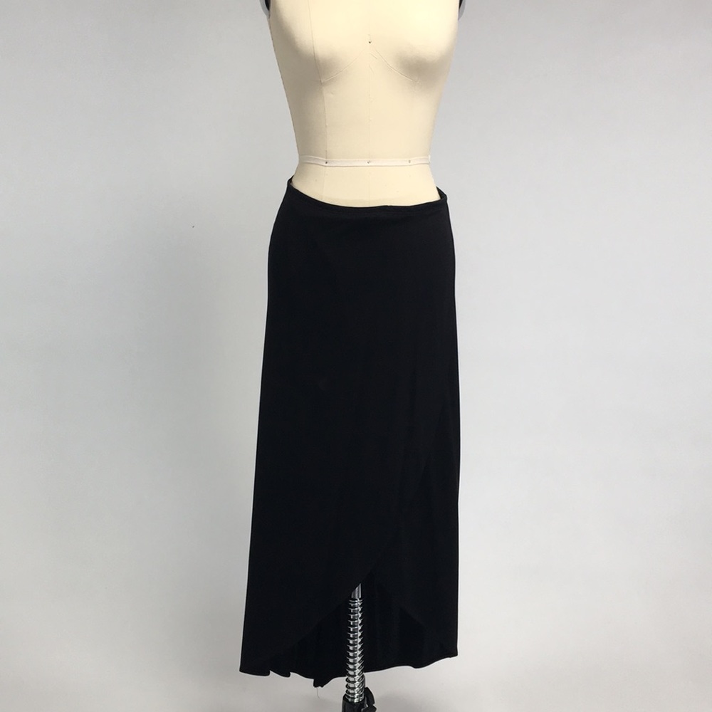 BCBG Classic Black Slit Skirt